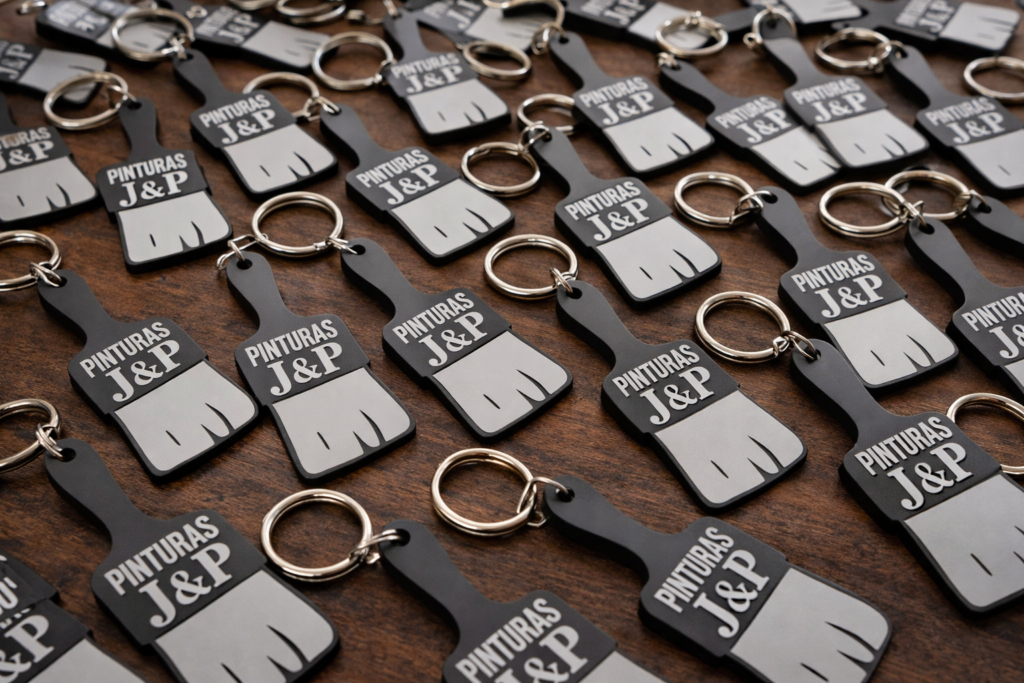 Llaveros personalizados fabricados con impresión 3D en Pamplona